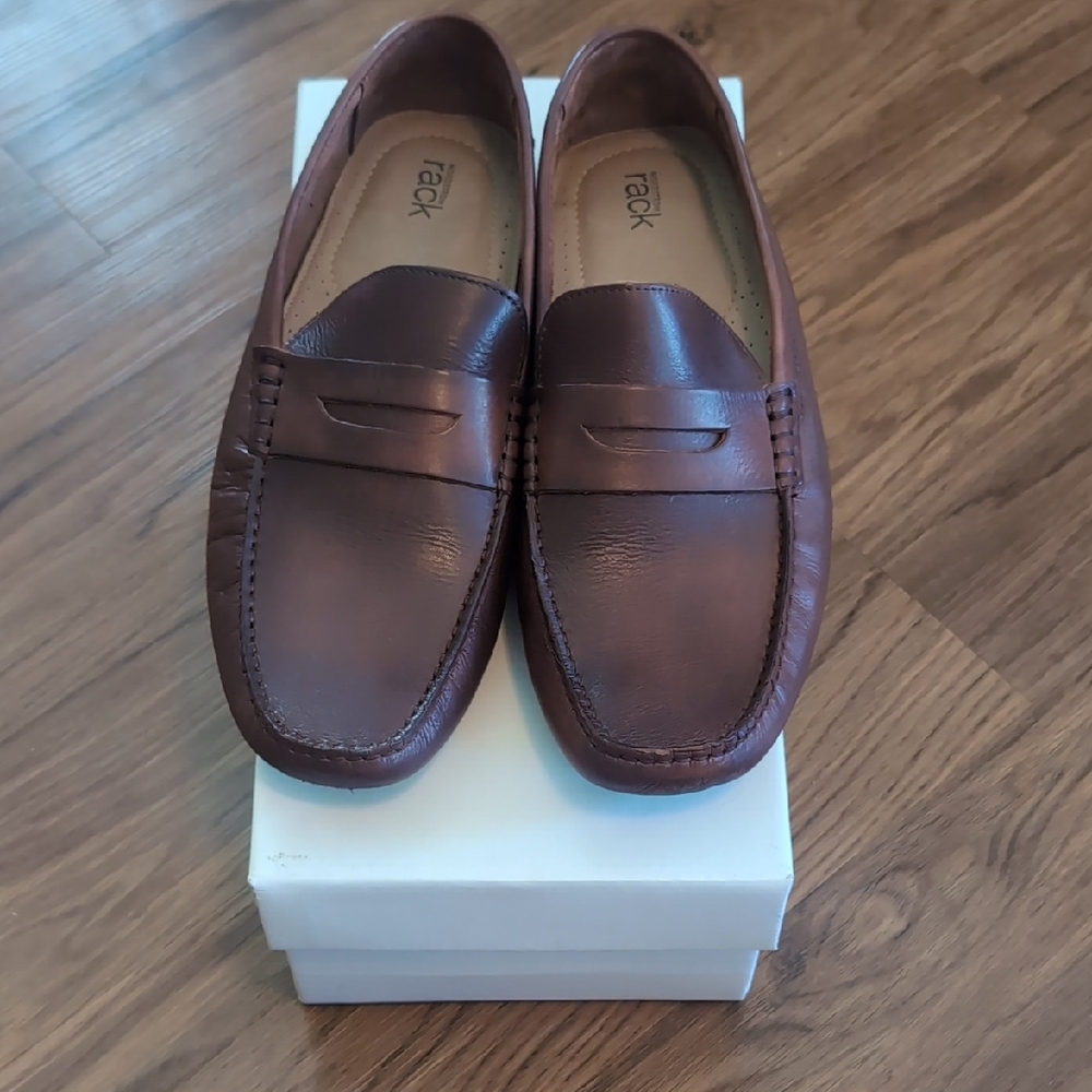Men's Brown Leather Penny Loafers